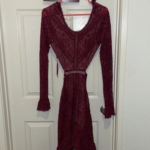 Burgundy Cut out For Love and Lemons Dress